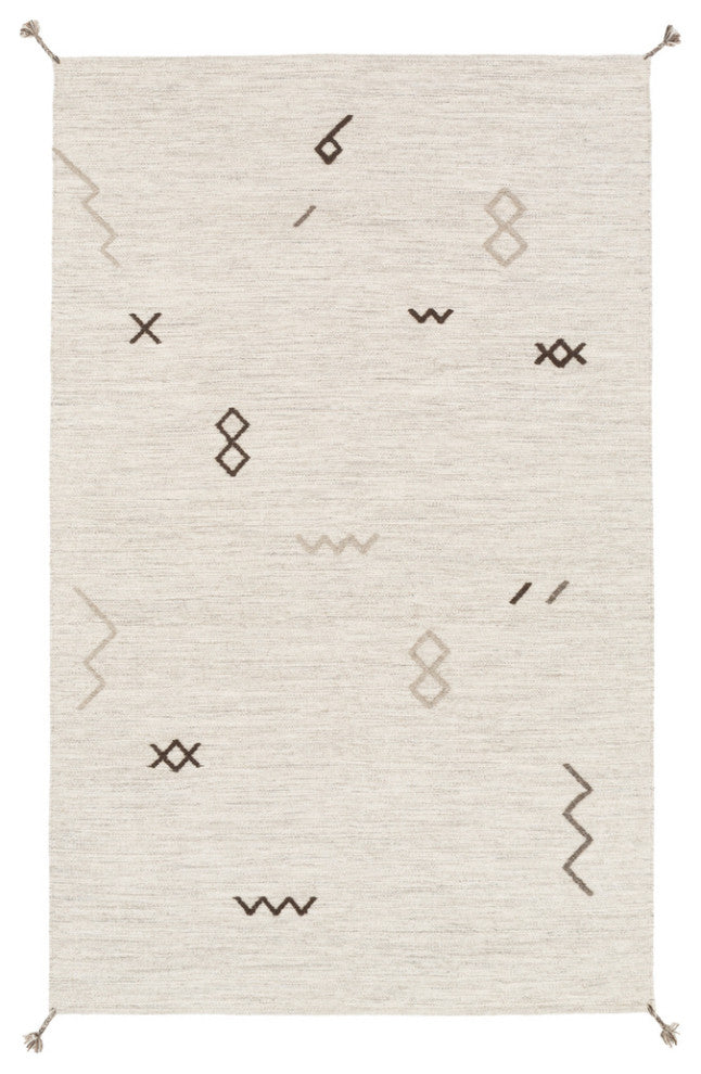 Surya Montezuma MTZ-2005 Bohemian Area Rug, Ivory, 6' x 9' Rectangle