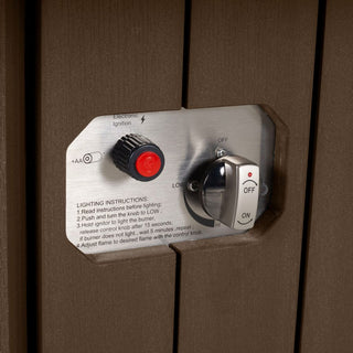 Oasis 40" Fire Pit Table, Weathered Acorn