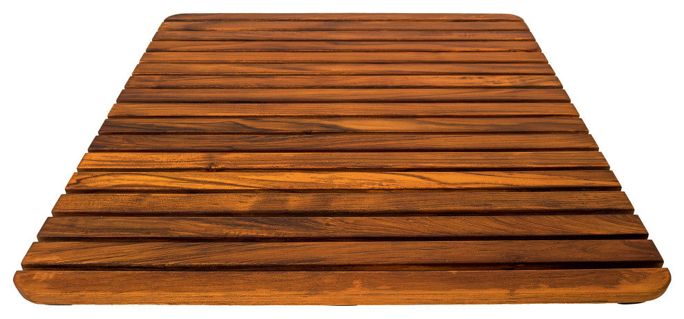 Nordic Style Teak Oiled Square Shower and Bath Mat 24"x24"