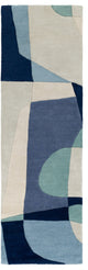 Surya Forum FM-7194 Modern Area Rug, Teal, 3' x 12' Runner