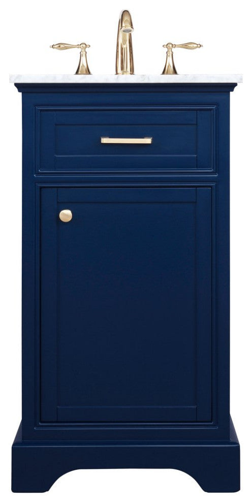 Amber Single Bathroom Vanity, Blue, Blue, 19"