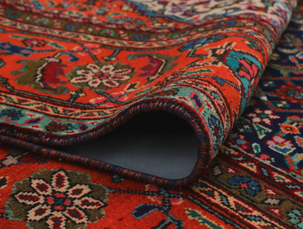 Fine Vintage Distressed Moneereh Navy Rug