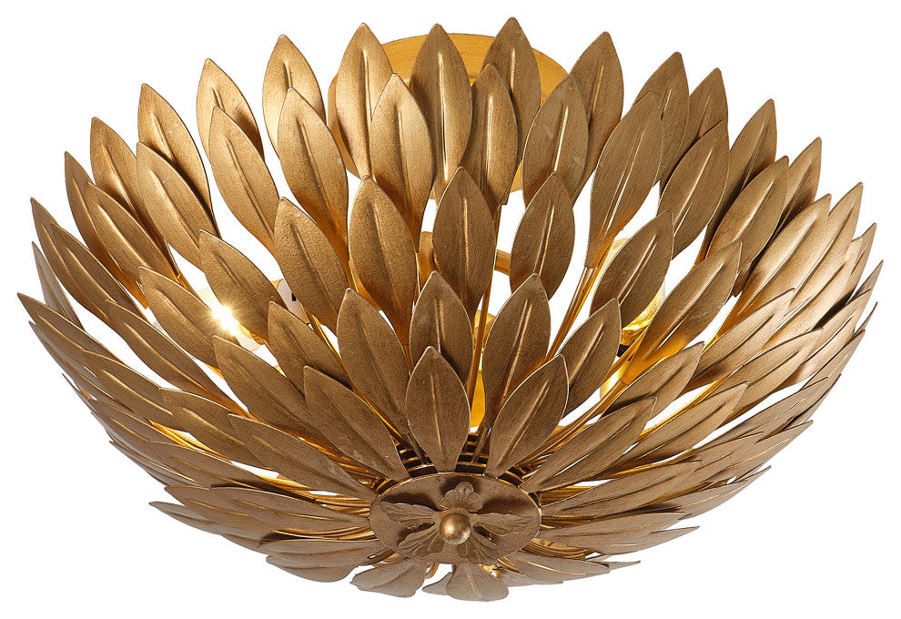 Flower Semi-Flush Mount Lighting, 3 Light