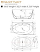 59"x32" Acrylic Freestanding Soaking Bathtub, Pure White