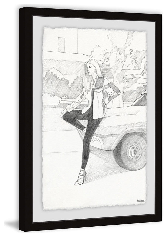 "Sleek and Long" Framed Painting Print, 8"x12"