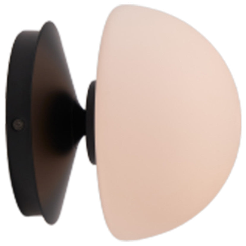 Pensee LED Wall Lamp, Matt Opal Glass/ Matt Black