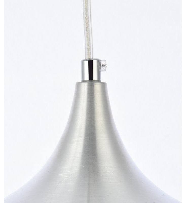 Nina 1-Light Burnished nickel Plug-In Pendant