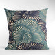 Plutus Blue Plush Damask Luxury Throw Pillow, 26"x26"