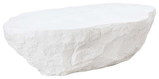 Crag Concrete Indoor/Outdoor Coffee Table, White