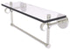 Clearview 16" Glass Twist Accent Shelf and Towel Bar, Satin Nickel