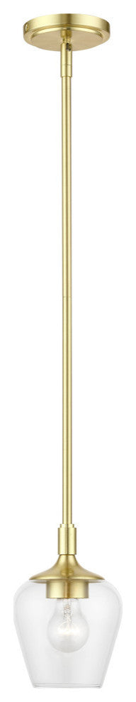 Willow 1 Light Satin Brass Single Pendant