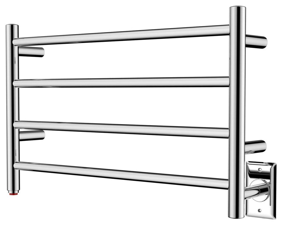 HEATGENE 4 Bar Wall-Mounted Plug-in / Hard-wiring Towel Warmer, Mirror Polish