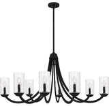 Allard Eight Light Chandelier in Matte Black