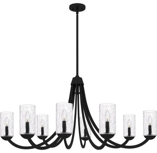 Allard Eight Light Chandelier in Matte Black