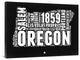 "Oregon Black and White Map" Fine Art Print