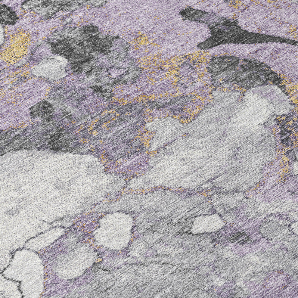 Machine Washable Indoor/Outdoor Chantille ACN1909 Violet 5' x 7'6" Rug