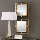 The Gold Square Mirrors Allick Gold Square Mirrors, Set of 2