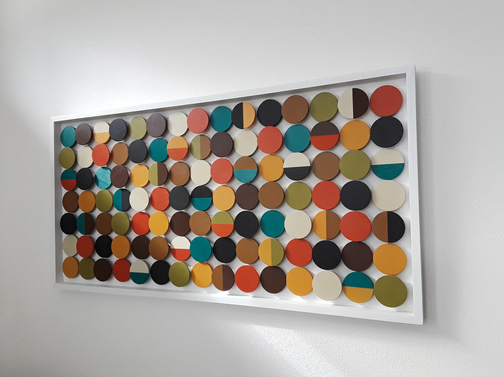 Geometric Circles Wood Wall Decor