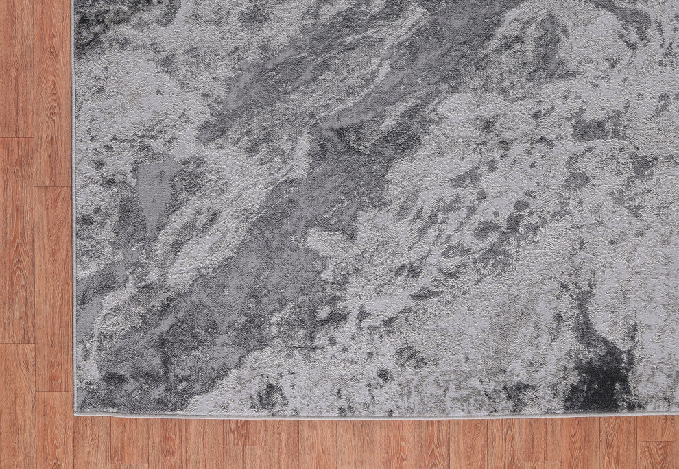 High-Low Hayes Gray/Charcoal Rug, Gray, 10'x14'