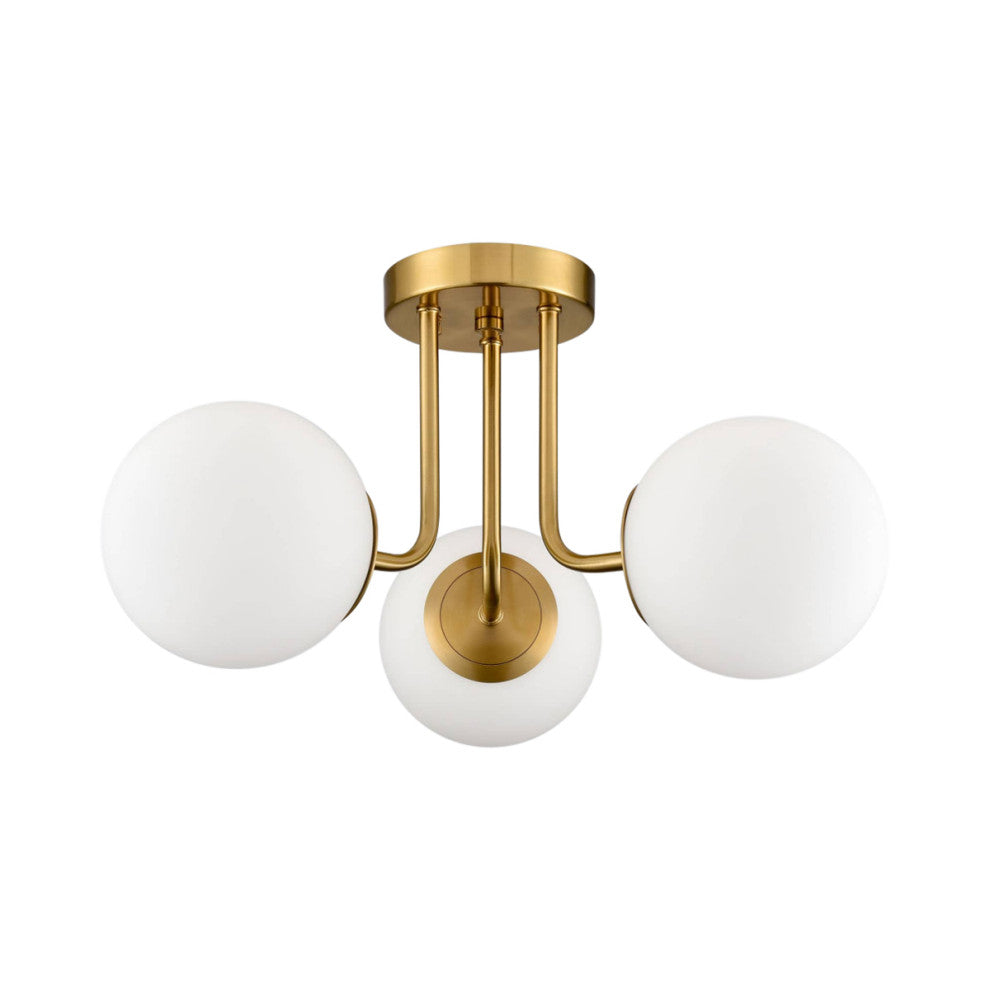 Modern Globe Ceiling Light, 3 Light