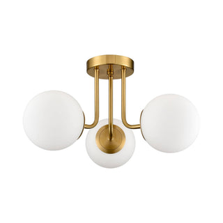 Modern Globe Ceiling Light, 3 Light
