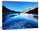 Amazing Blue Mountains Lake, Modern Landscape Canvas Art, 20"x12"