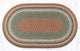 Earth Rugs C-413 Buttermilk / Cranberry Oval Braided Rug 27" x 45"