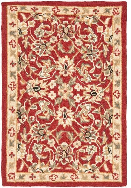 Safavieh Chelsea hk78b Rug, Burgundy/Ivory, 8'0"x8'0" Round