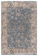 Mirabel Traditional Area Rug, Navy/Gray, 2'7"x4'