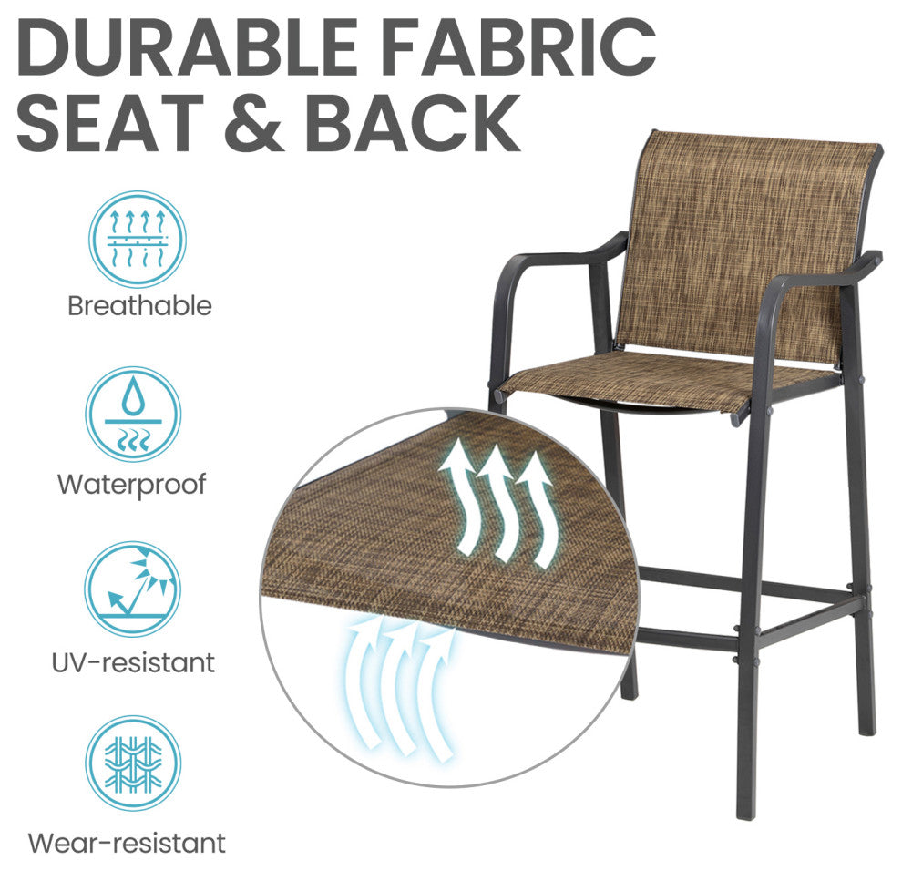 Set of 2 Outdoor bar stoolst Patio Bar Chair,patio furniture set, Earth