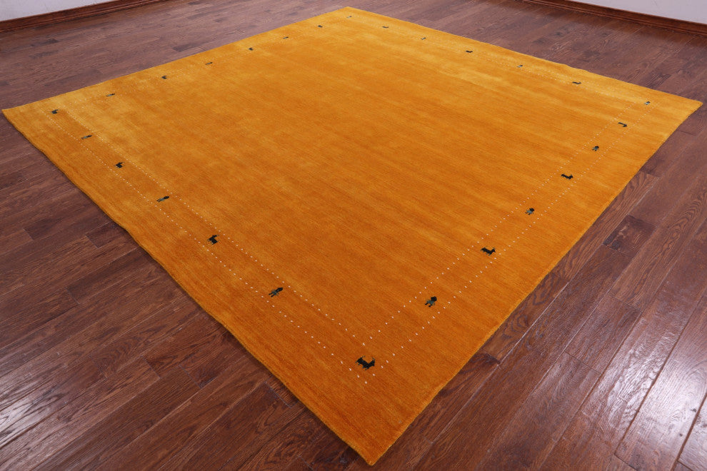 10' Square Persian Gabbeh Hand Knotted Rug - Q15145