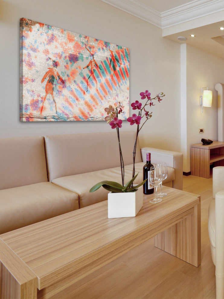 "Bird Dance" Print on Canvas, 18"x12"