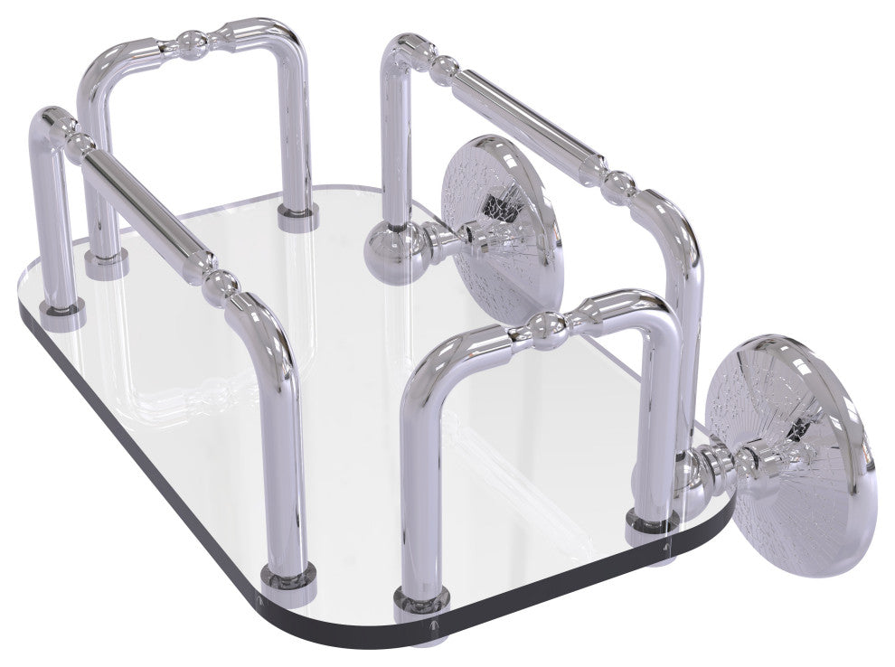 Monte Carlo Wall Mounted Guest Towel Holder, Polished Chrome