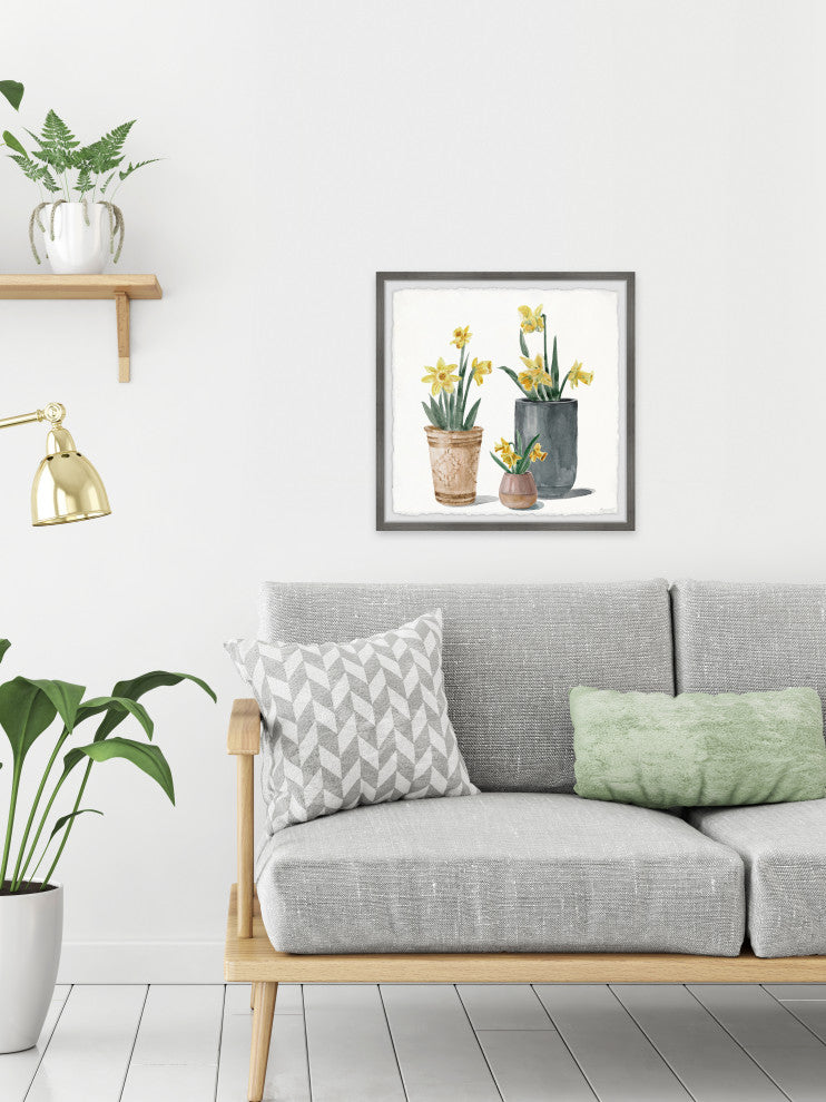 "Live Life in Yellows" Framed Painting Print, 18x18