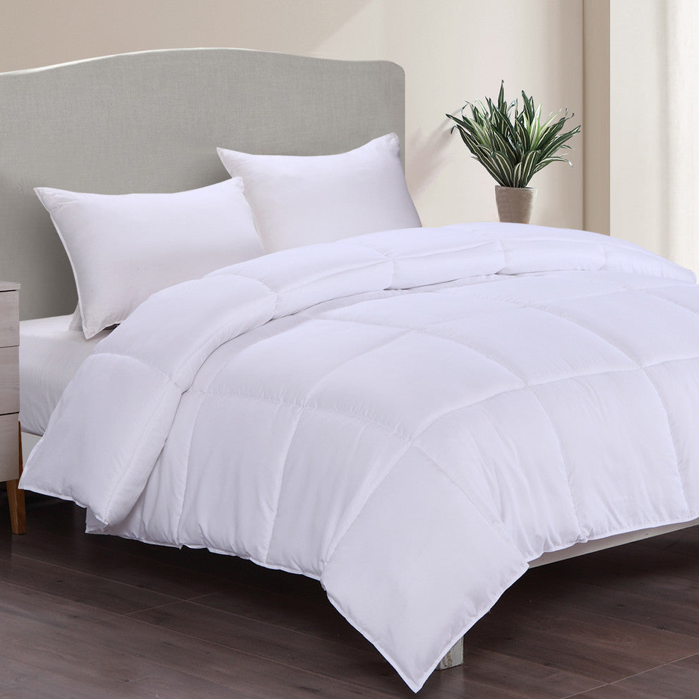 Stayclean Down Alternative Comforter With Stain Control, White, Twin