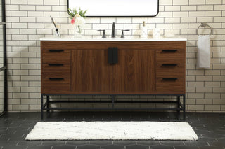 Home Living 22" Modern Walnut-Light Bathroom Vanity