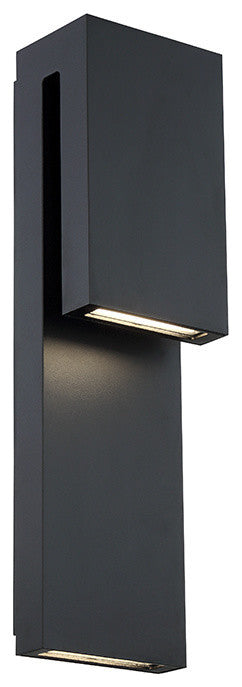 Modern Forms Double Down LED Outdoor Wall Sconce in Black