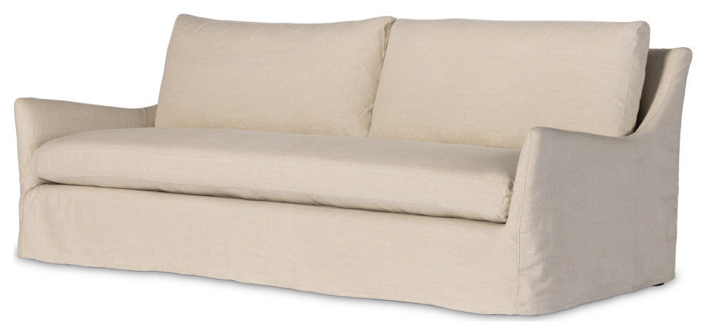 Monette Slipcover Sofa-94"-Natural