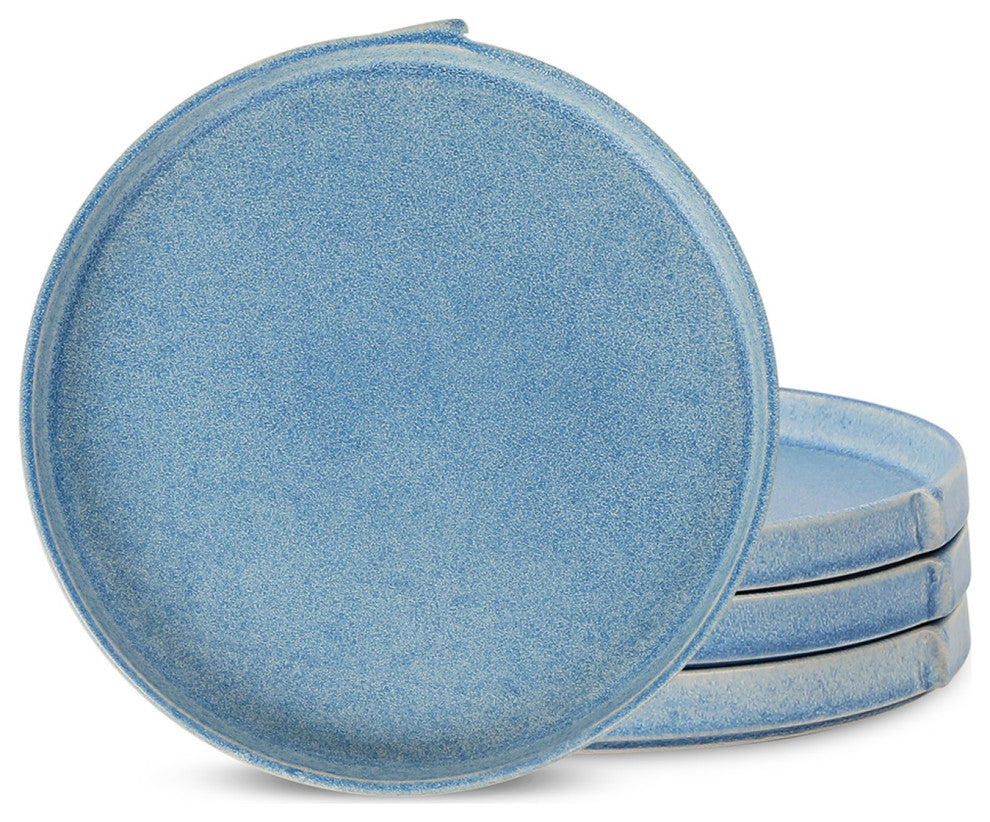 Stone Lain Bao Stoneware Salad Plate Set of 4, Blue