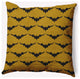 20" x 20" Bat Colony Indoor/Outdoor Polyester Throw Pillow, Autumn Gold
