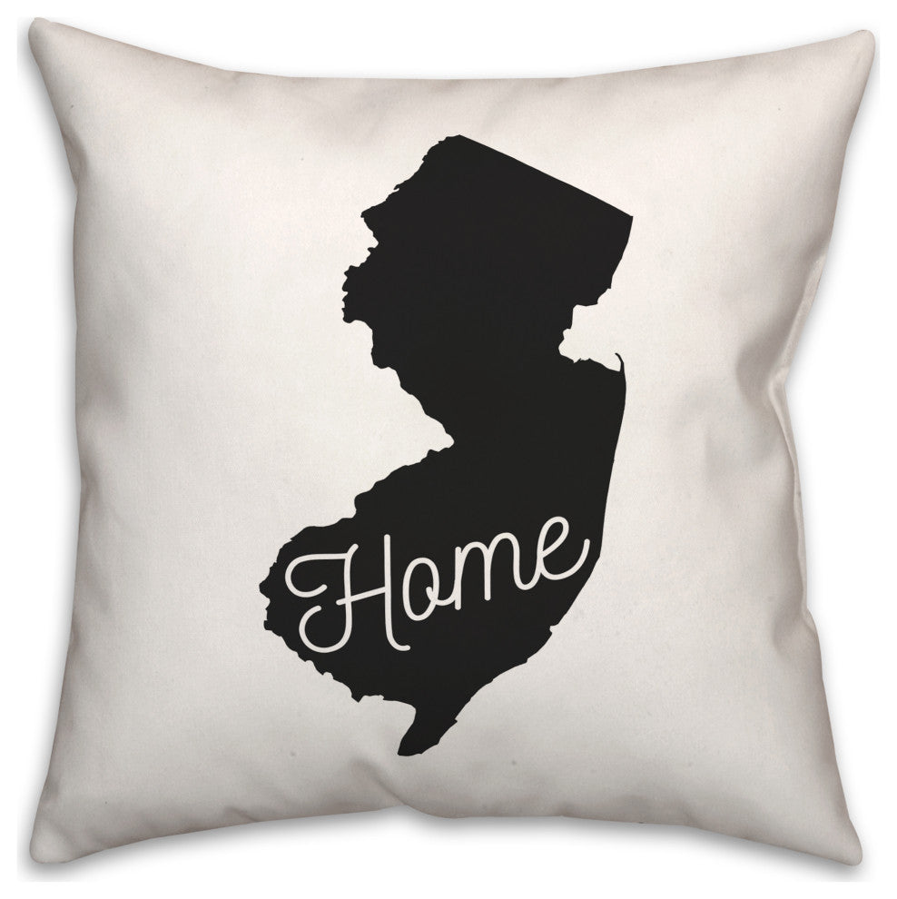 New Jersey Home 18x18 Spun Poly Pillow