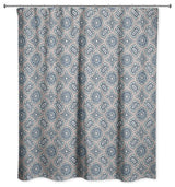 Mandala Pattern in Blue Shower Curtain