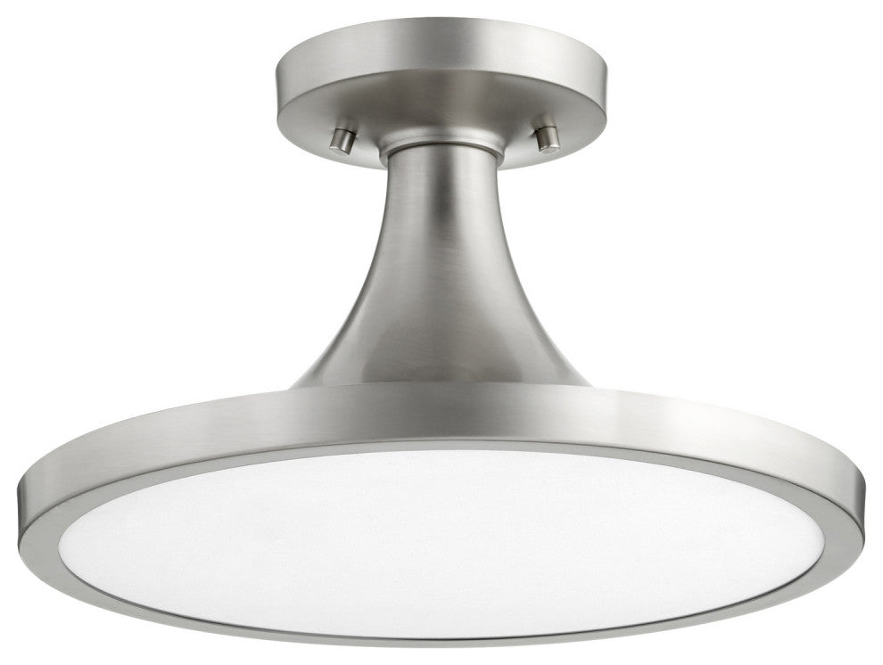 Quorum 3001-15-65 One Light Ceiling Mount, Satin Nickel Finish