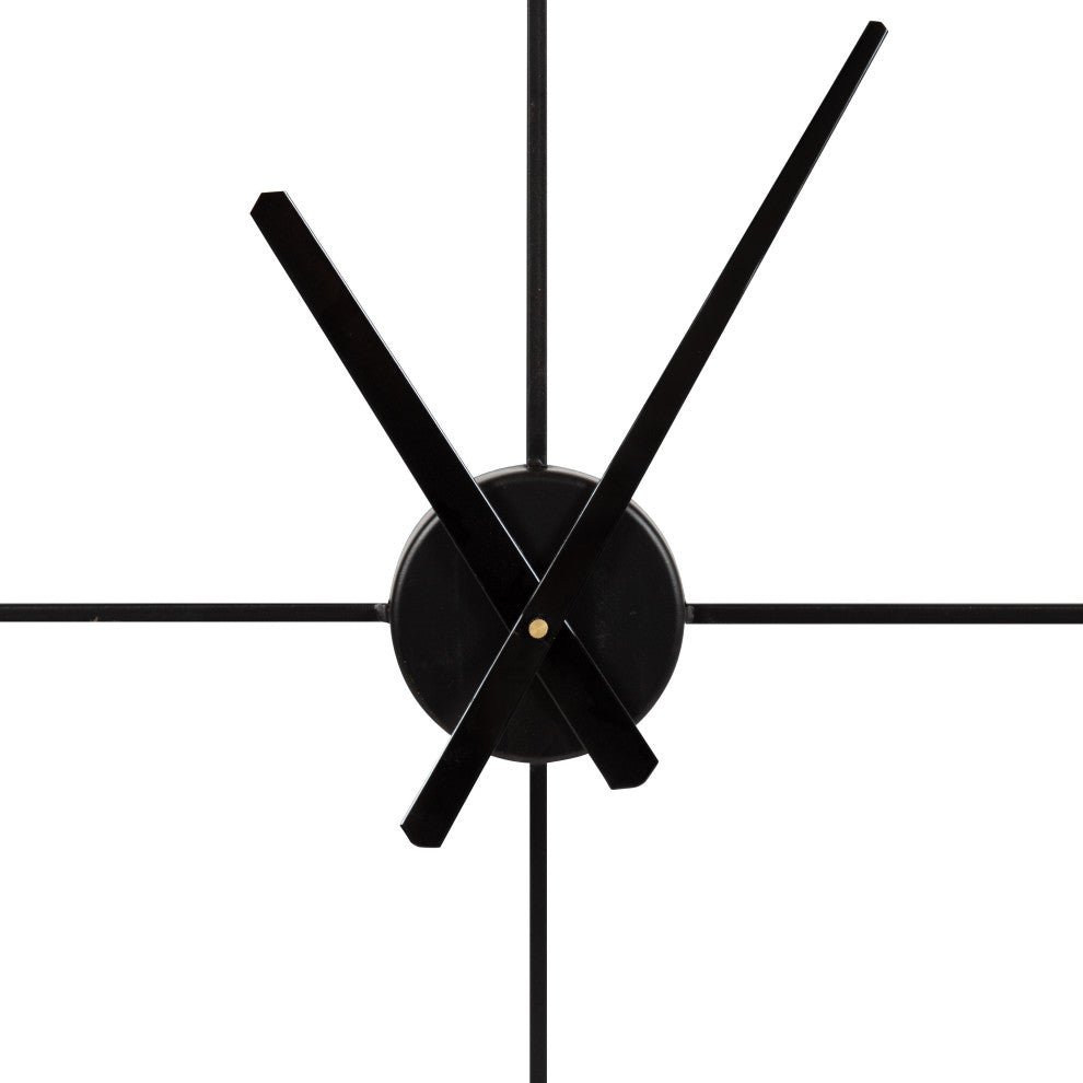 Willet Wall Clock, Black, 22"x22"