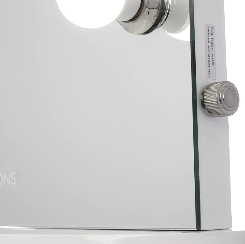 Hollywood Premiere Slim Pro Vanity Mirror, White, Non-Bluetooth