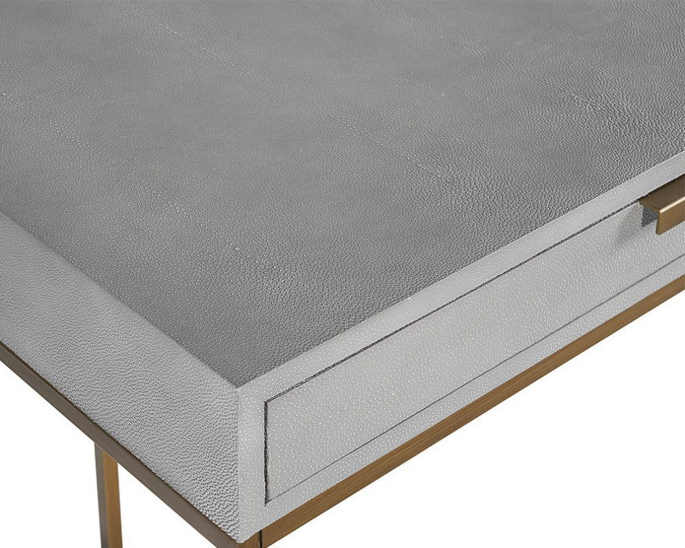 Jiro Desk, Shagreen Leather