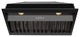 36" Insert/Built-in Matte Black Range Hood, Dimmable, 3-Speeds 600CFM, Cool White Light, Matte Black & Gold