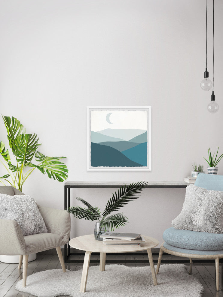 "Mystic Mountains" Framed Painting Print, 18x18