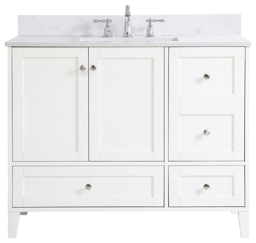 Elegant Decor sommerville Bathroom Vanity White