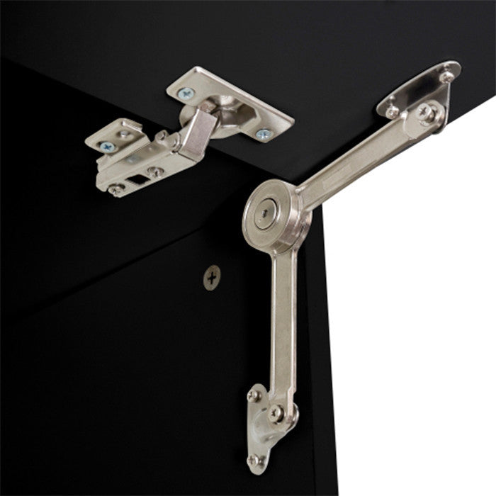 Modern Black Grey MDF benches Wall Mounted Floating TV stand with 20 Color LEDs